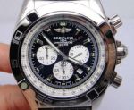 Breitling Chronomat Watch Chronometre Certifie SS Black - Quartz Movement